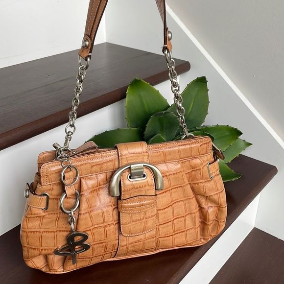 b. makowsky Handbags - New B Makowsky Genuine leather crocodile emboss shoulder bag hand bag purse